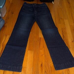 Elegant Dark Blue Flare Jeans